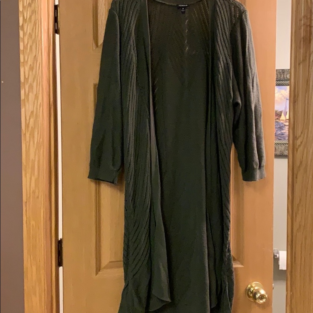 Torrid Olive Green Duster/Cardigan